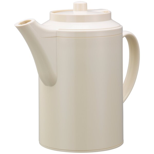 Service Ideas Plastic Teapot No Tether, Double Wall, 16 Ounce, Almond - TS612AL