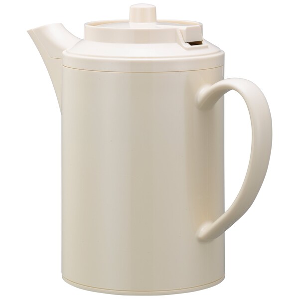 Service Ideas Plastic Teapot No Tether, Double Wall, 16 Ounce, Almond - TS612AL