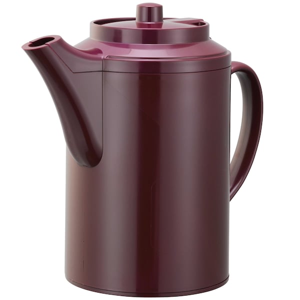 Service Ideas Plastic Teapot No Tether, Double Wall, 16 Ounce, Burgundy - TS612BU