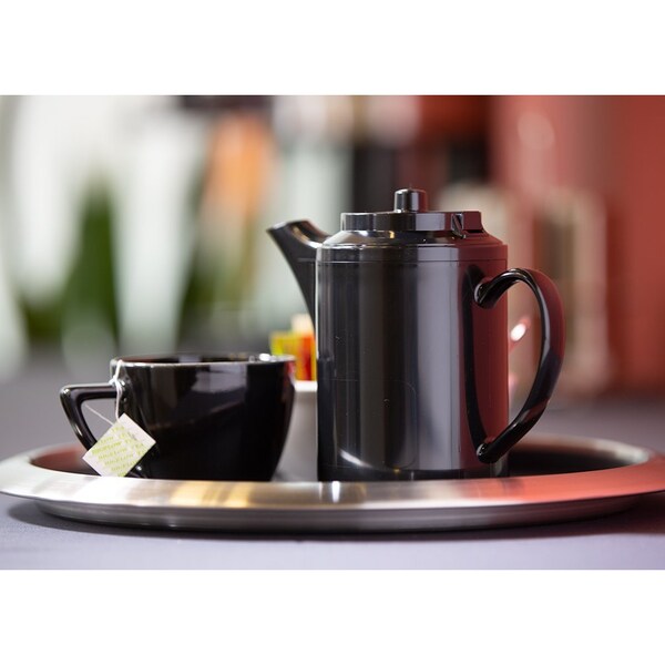 Service Ideas Plastic Teapot No Tether, Double Wall, 16 Ounce, Forest Green - TS612FG