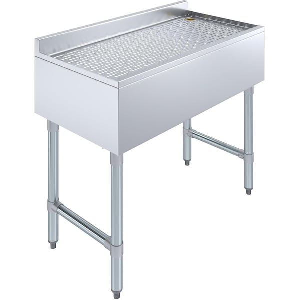 Amgood 36'' x 18'' Stainless Steel Underbar Drainboard - AMG UD-1836-Z
