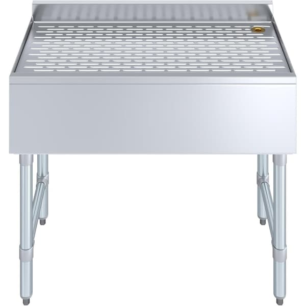 Amgood 36'' x 18'' Stainless Steel Underbar Drainboard - AMG UD-1836-Z