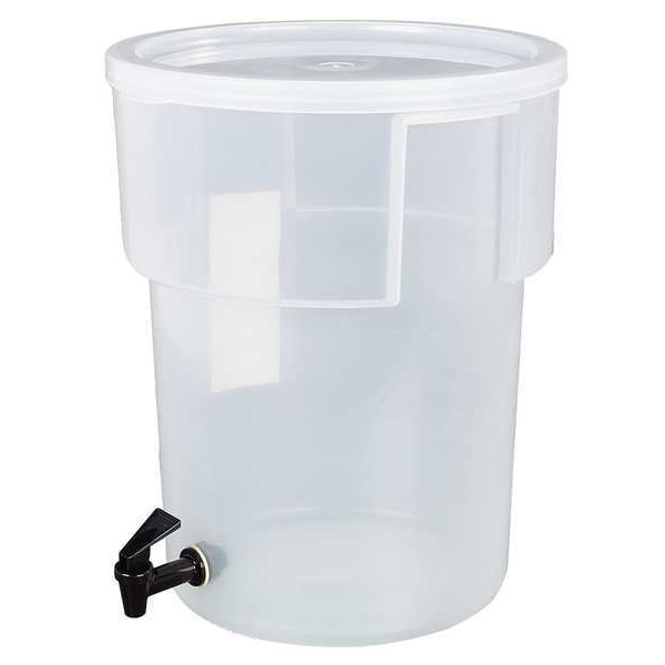 Carlisle Foodservice Beverage Dispenser, Round, 5 Gal, Black - 220930