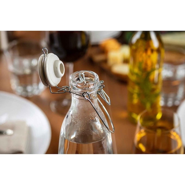 Tablecraft Round Resealable Carafe, Clr Glass, 34 oz - 10726