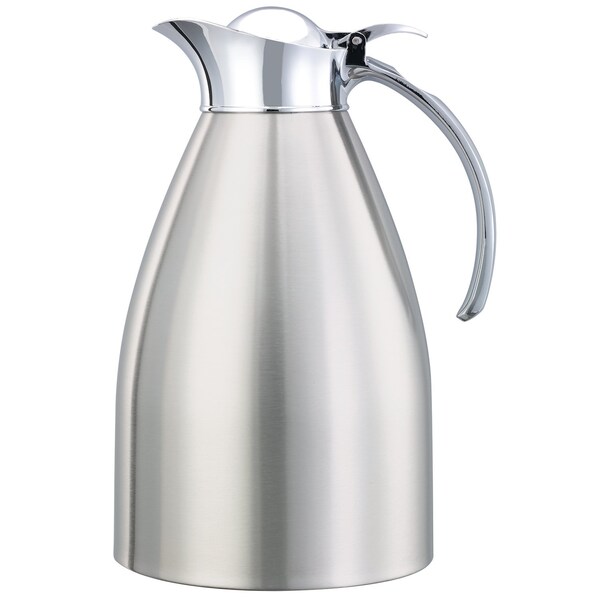 Service Ideas Marquette Flip Top Stainless Vacuum Insulated Carafe, 50.7 Ounce, Brushed - MAR15BS
