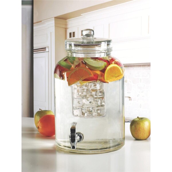 Circleware Brington 2.64 Gal/ 9L Beverage Dispenser with Ice Insert and Fuit Infuser - 92023