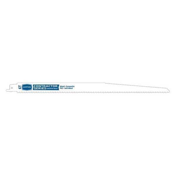 Century Drill & Tool 12" L x General Purpose Cutting Contractor Bi-Metal Recip Blade, 6Tx12in. - 07206