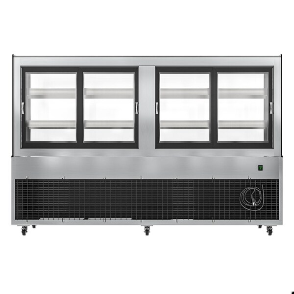 Koolmore 71 in. Dry Bakery Display Case with Front Curved Glass Protection, 20 cu ft. - BDC-20C