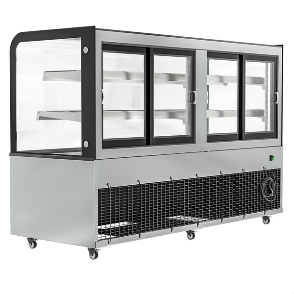 Koolmore 71 in. Dry Bakery Display Case with Front Curved Glass Protection, 20 cu ft. - BDC-20C