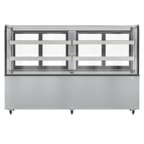Koolmore 71 in. Dry Bakery Display Case with Front Curved Glass Protection, 20 cu ft. - BDC-20C