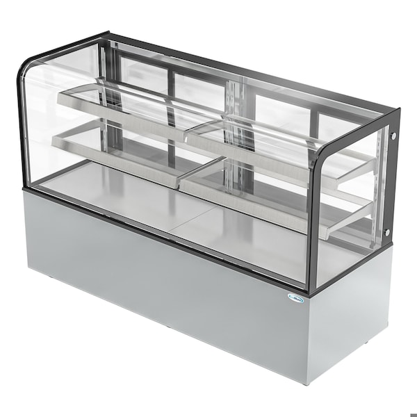 Koolmore 71 in. Dry Bakery Display Case with Front Curved Glass Protection, 20 cu ft. - BDC-20C
