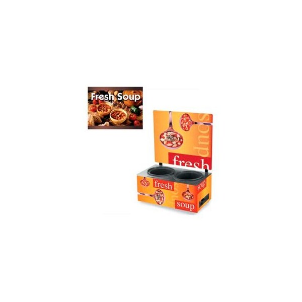 Vollrath Co Vollrath Cayenne 7203103, Twin Well 7 Qt. Soup Merchandisers - Menu Country Kitchen - 7203103
