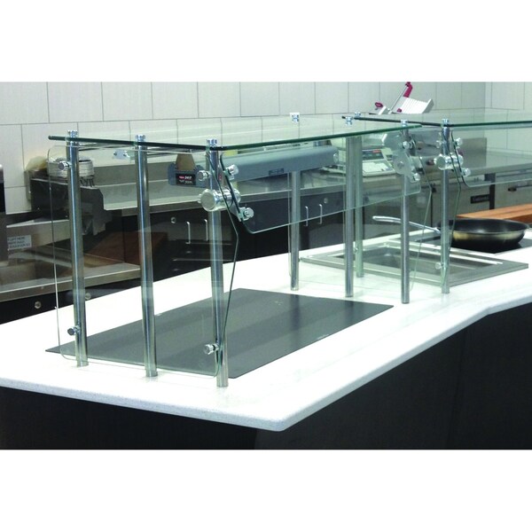 Advance Tabco Sleek Shield Food Shield self service with adjustable front glass 72 in.W x 15 in.D x 18 in.H - GSG-15-72