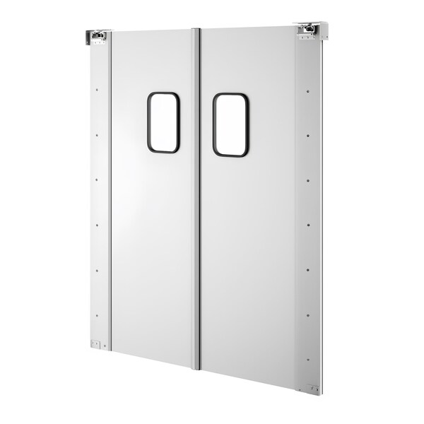 Koolmore Commercial Double Aluminum Swinging Traffic Door - 72 In. x  84 In. Door Opening - KM-SWD36X2