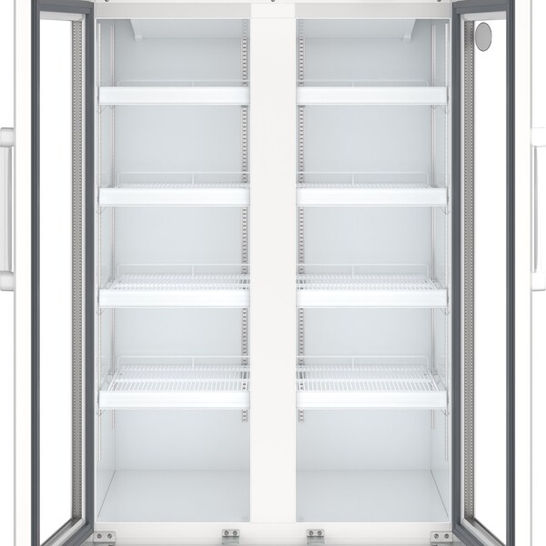 Koolmore 35 in. Commercial 2-Glass Door Merchandiser Refrigerator, 16.5 cu. ft. in White KM-MDR-2GD-35 - KM-MDR-2GD-35