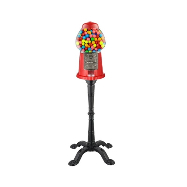 Great Northern Popcorn 6260 Great Northern 15" Vintage Candy Gumball Machine and Bank with Stand - Everyone Loves Gumballs! - 217223GUZ