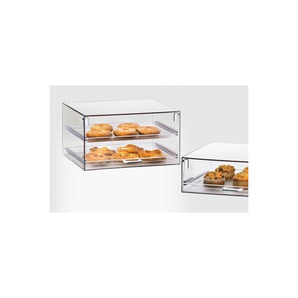 Cal Mil Plastics Cal-Mil Stackable Classic Display Case With Two Trays 18-1/2"W x 14"D x 10"H - 921