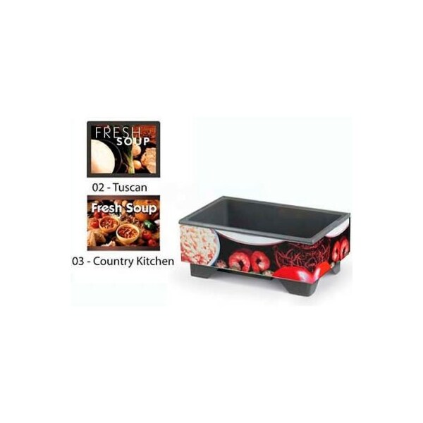 Vollrath Co VollrathÂ 72020003, Full-Size Soup Merchandiser Base W/ Country Graphic, 120 Volt - 720200003