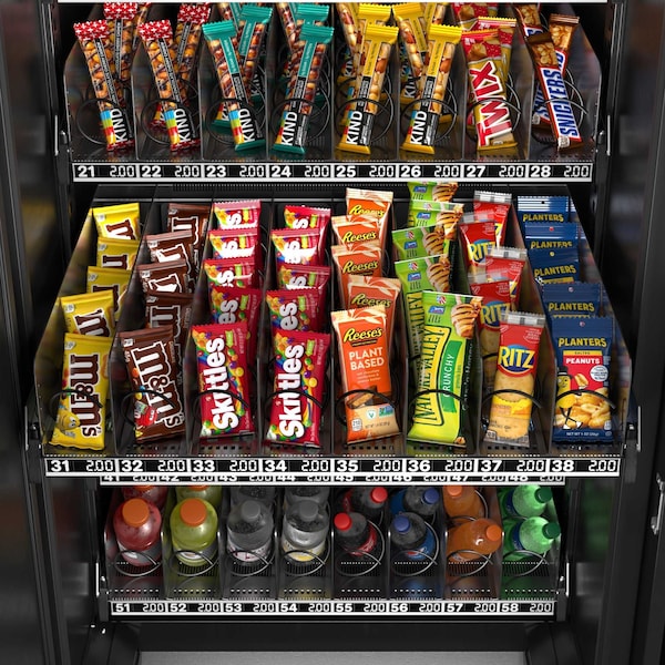 Koolmore Refrigerated Vending Machine 48 Slots Featuring 49 Inch Touch Display, Bills, Coins, CC Reader - KM-VMRWT-48BCR