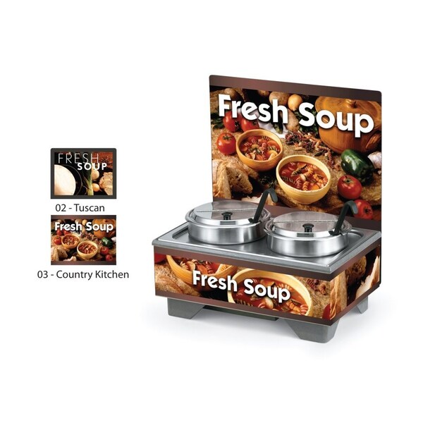 Vollrath Co Vollrath, Full-Size Soup Merchandiser Base W/ Menu Board, 120 Volt - 720200103