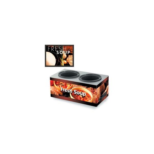 Vollrath Co Vollrath Cayenne 7203002, Twin Well 7 Qt. Soup Merchandisers - Base Tuscan - 7203002
