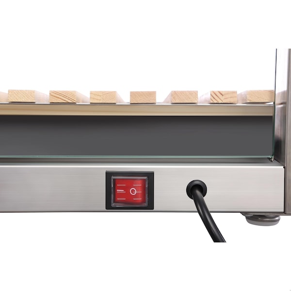 Koolmore 40 in. Glass Countertop Dry Bakery Display Case with Two Shelves and Bamboo Trays, 5.3 cu. ft. - DC-53C-B