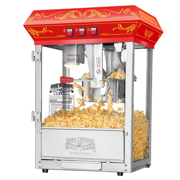 Great Northern Popcorn 5805 Red Good Time Popcorn Popper Machine, 8 oz - 83-DT5586