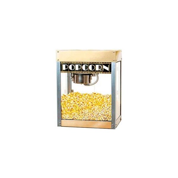 Winco Dwl Industries Co BenchMark USA Premier Popcorn Machine 4 oz Gold/Silver 120V 930W - 11048