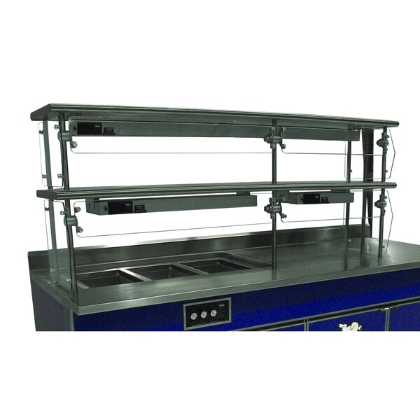 Advance Tabco Sleek Shield Food Shield self service with adjustable front glass double tier - NDSG-12-132