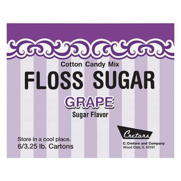 Cretors Cotton Candy Grape Mix, 3-1/4 lb., PK6 - 7409-GR