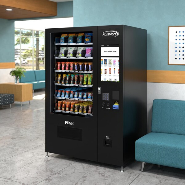 Koolmore Non-Refrigerated Snack Vending Machine with 60 Slots, Coin and Bill Acceptor, 22 Inch Touch Screen - KM-VMNT-50-BC