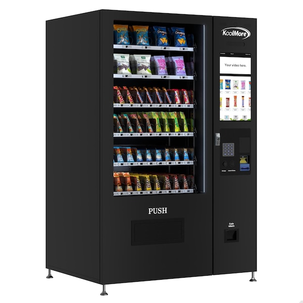 Koolmore Non-Refrigerated Snack Vending Machine with 60 Slots, Coin and Bill Acceptor, 22 Inch Touch Screen - KM-VMNT-50-BC