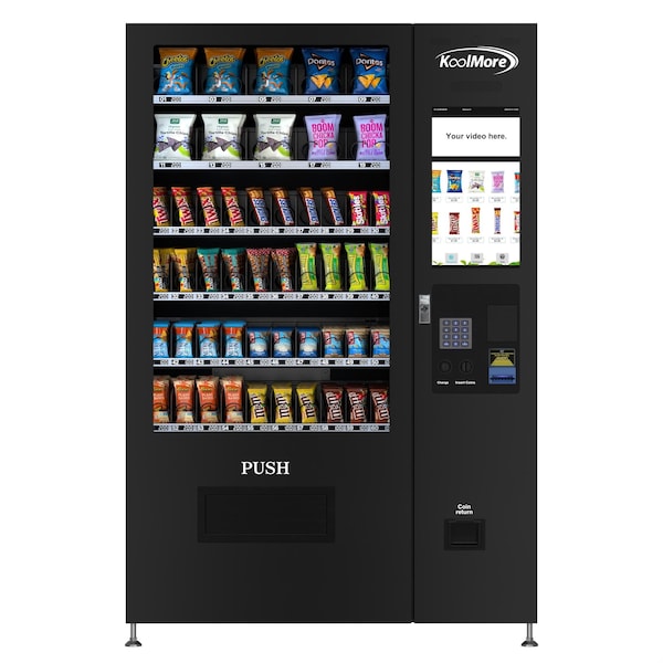 Koolmore Non-Refrigerated Snack Vending Machine with 60 Slots, Coin and Bill Acceptor, 22 Inch Touch Screen - KM-VMNT-50-BC