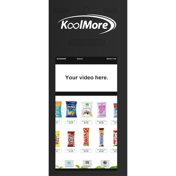 Koolmore Non-Refrigerated Snack Vending Machine with 60 Slots, Coin and Bill Acceptor, 22 Inch Touch Screen - KM-VMNT-50-BC