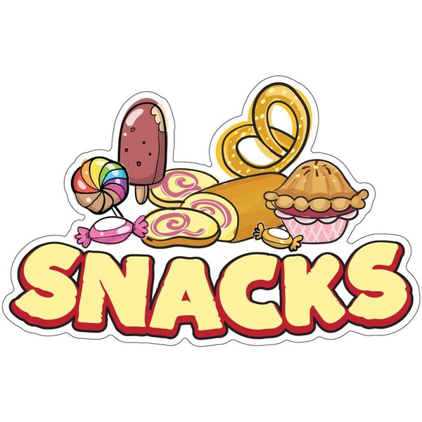 Amistad Snacks 24 in. Decal Concession Stand Food Truck Sticker - AM3890058