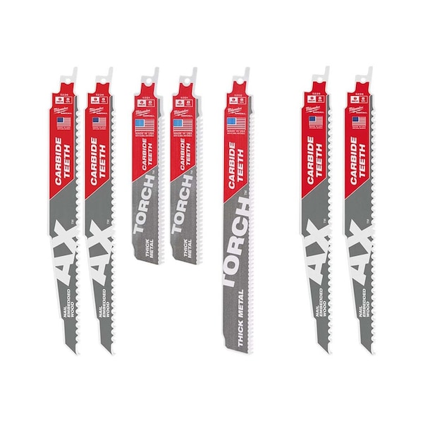 Milwaukee Tool Carbide Sawzall Bld Set, 2 Carbide 5T 9 L - 49-22-5505, 48-00-5226, 48-00-5226