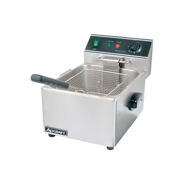 Admiral Craft Equipment. Adcraft - Countertop Fryer, Electric, Single Tank, 120V - DF-6L