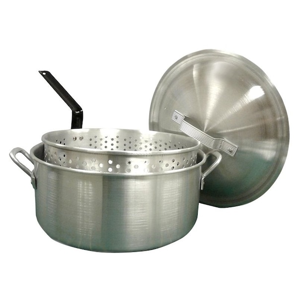Bayou Classic Deep Fryer with Lid, 14 qt Capacity, 1-Fry Basket - 1350