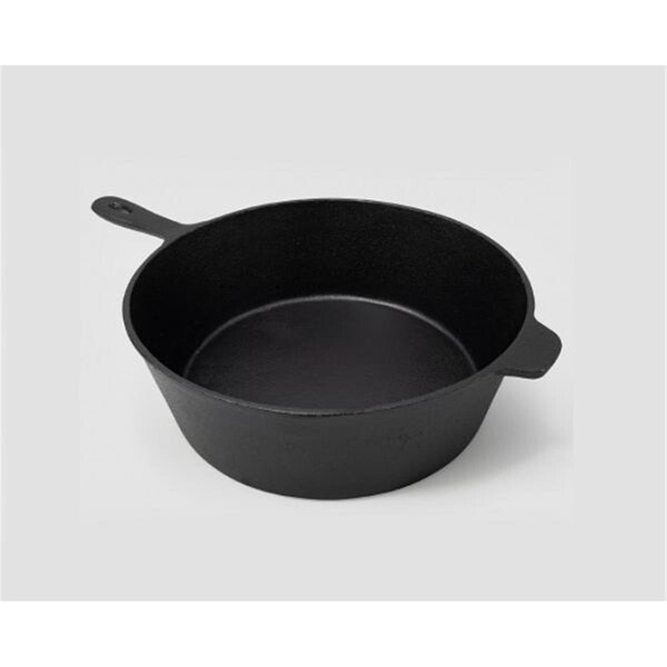 Cook Pro Cookpro ExcelSteel 12 in. Cast Iron Preseasoned Chicken Fryer, Black - 442
