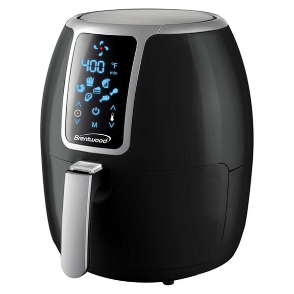 Brentwood Kool Zone 4 qt. 1400W Electric Digital Air Fryer, Black - AF-400DBK
