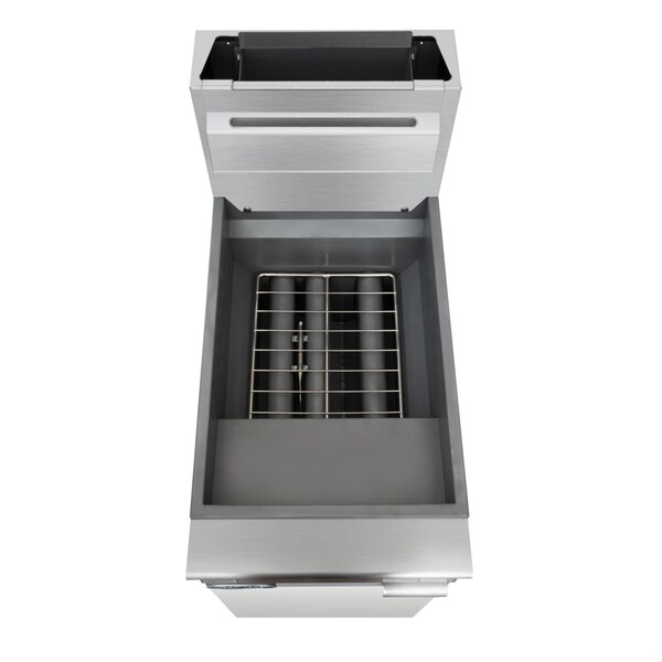 Koolmore 40 lb. Floor Standing Liquid Propane Commercial Fryer w/ 90,000 BTU in Stainless-Steel, ETL Listed - KM-FDF40-LP