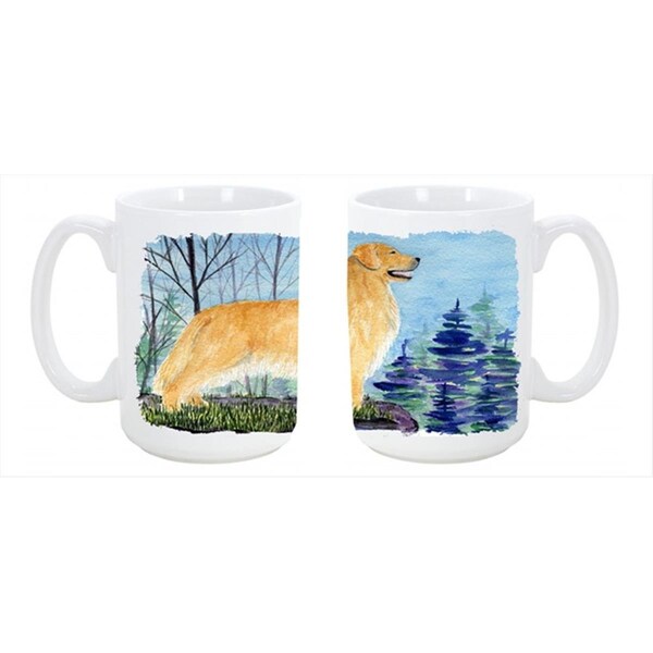 Carolines Treasures Golden Retriever Dishwasher Safe Microwavable Ceramic Coffee Mug 15 oz. - SS8607CM15