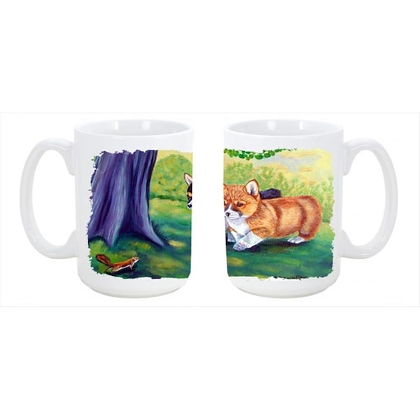 Carolines Treasures Corgi Dishwasher Safe Microwavable Ceramic Coffee Mug 15 oz. - 7293CM15