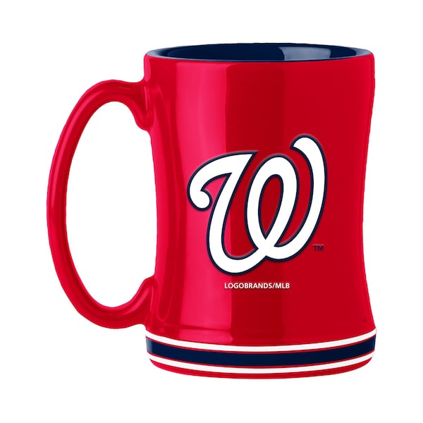 Logo Brands Washington Nationals 14oz Relief Mug - 518-C14RM