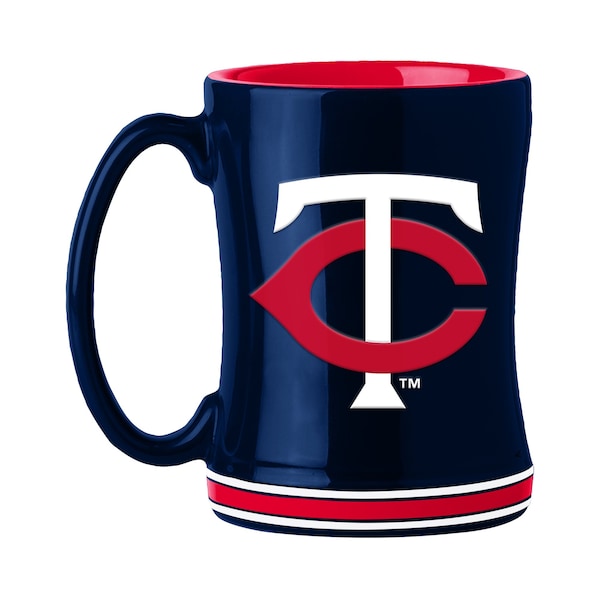 Logo Brands Minnesota Twins 14oz Relief Mug - 517-C14RM