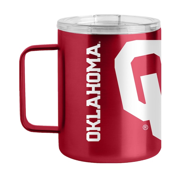 Logo Brands Oklahoma 15oz Hype Stainless Steel Mug - 192-S15M-13