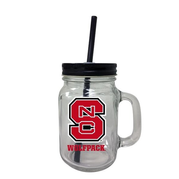 R & R Imports R & R Imports TBM-C-NCS19 16 oz NC State Wolfpack Mason Jar Tumbler - TBM-C-NCS19