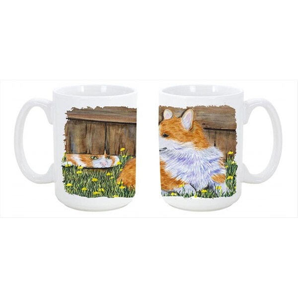 Carolines Treasures Corgi Dishwasher Safe Microwavable Ceramic Coffee Mug 15 oz. - SS8213CM15