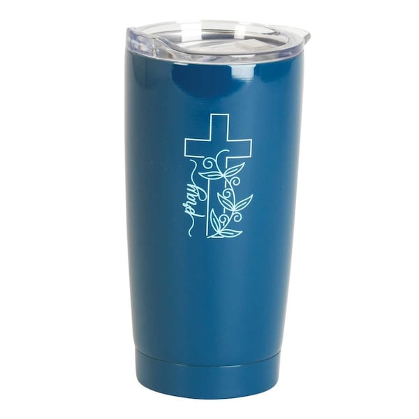 Dicksons 20 oz Unisex Cross Pray Tumbler, Navy - One Size - SSTUMN-96