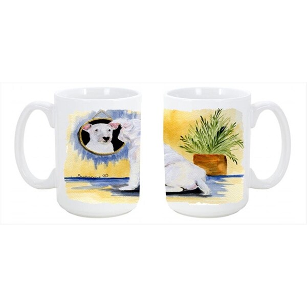Carolines Treasures Bull Terrier Dishwasher Safe Microwavable Ceramic Coffee Mug 15 oz. - SS8135CM15